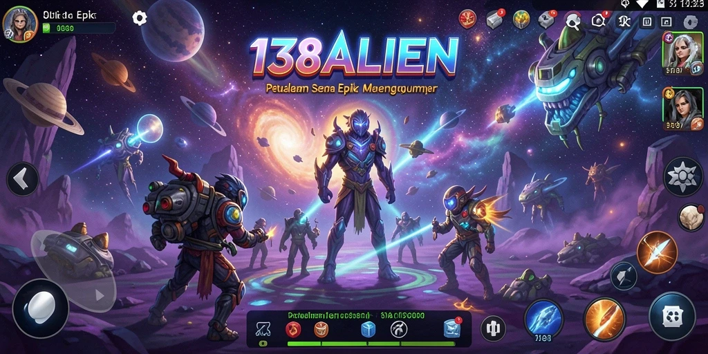 Gameplay menarik 138ALIEN menunjukkan pertempuran luar angkasa yang epik.
