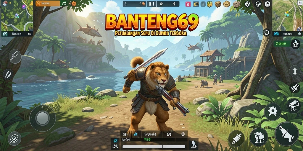 Screenshot menampilkan petualangan seru di dunia terbuka BANTENG69.