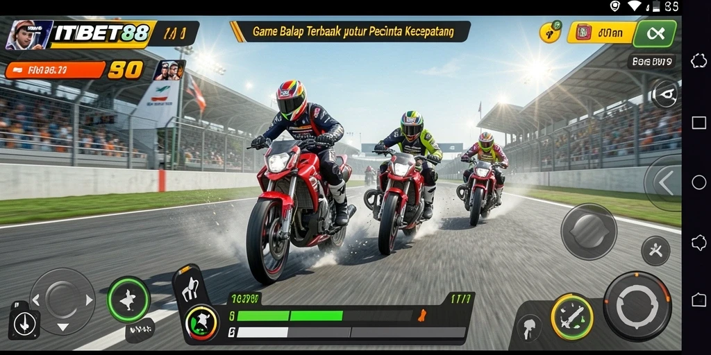 Tampilan balapan seru dalam CITIBET88 yang menampilkan aksi kecepatan.