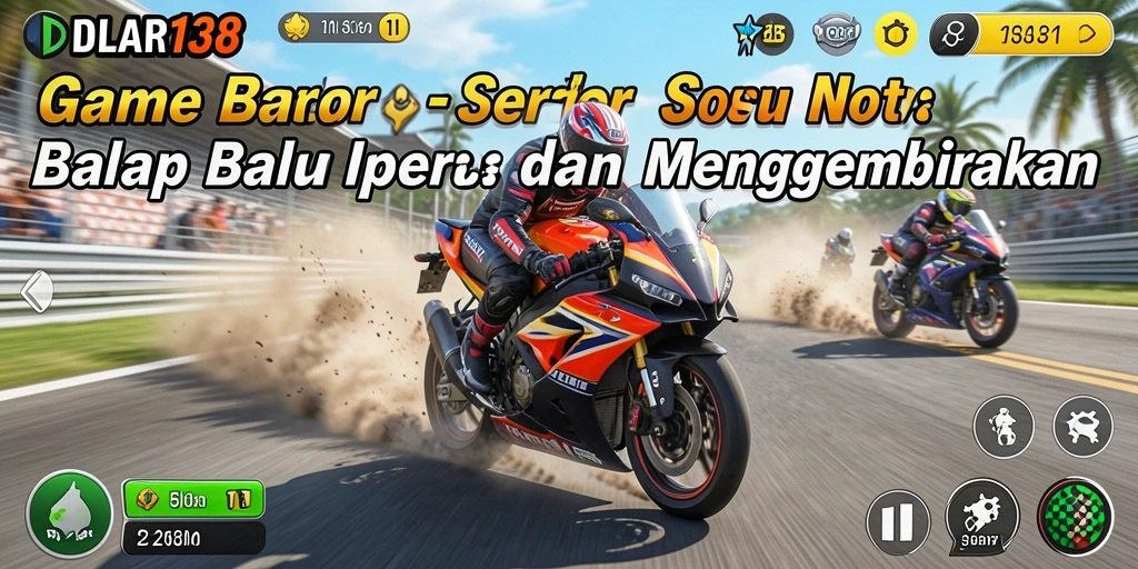 Tampilan gameplay DOLAR138 yang menegangkan dan seru di lintasan balap.