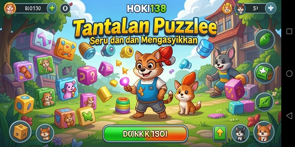 Screenshot gameplay HOKI138 menunjukkan tantangan puzzle yang menyenangkan.
