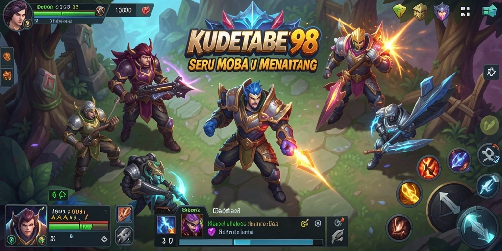 Tampilan gameplay KUDETABET98 yang mendebarkan dengan aksi pertarungan MOBA.