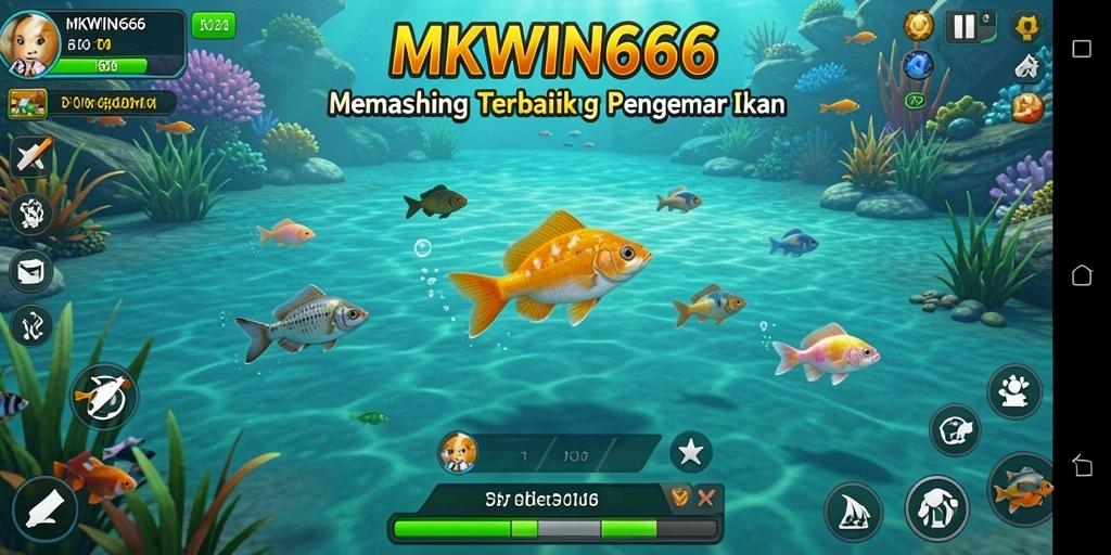 Tampilan menarik dari gameplay memancing di MKWIN666.