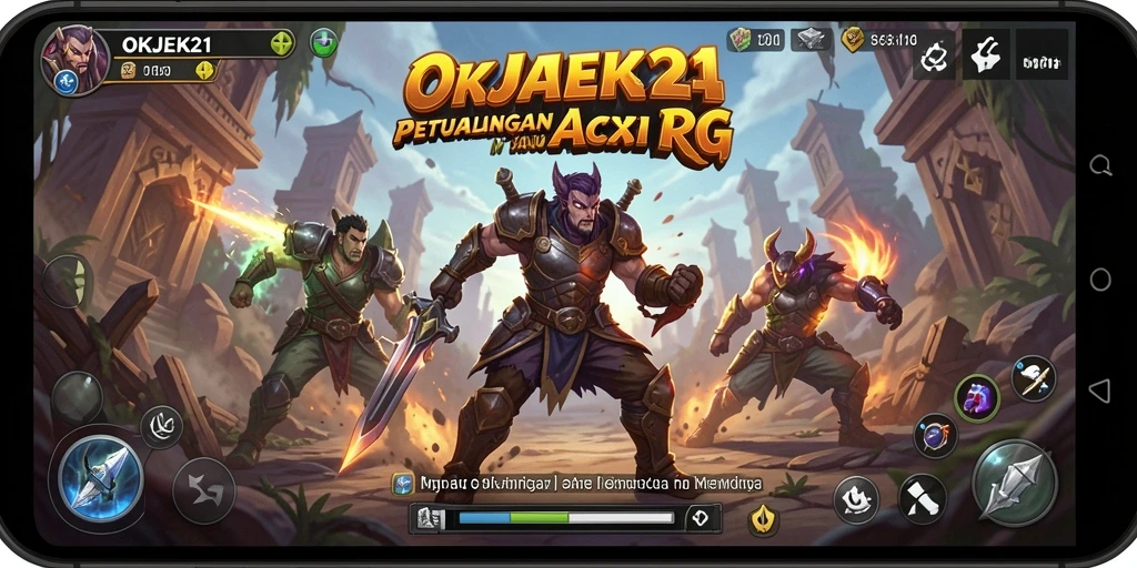 Tampilan gameplay seru dan penuh aksi dari OKJEK21.