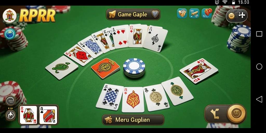 Tampilan gameplay RPRR yang seru dan menantang dalam permainan Gaple.