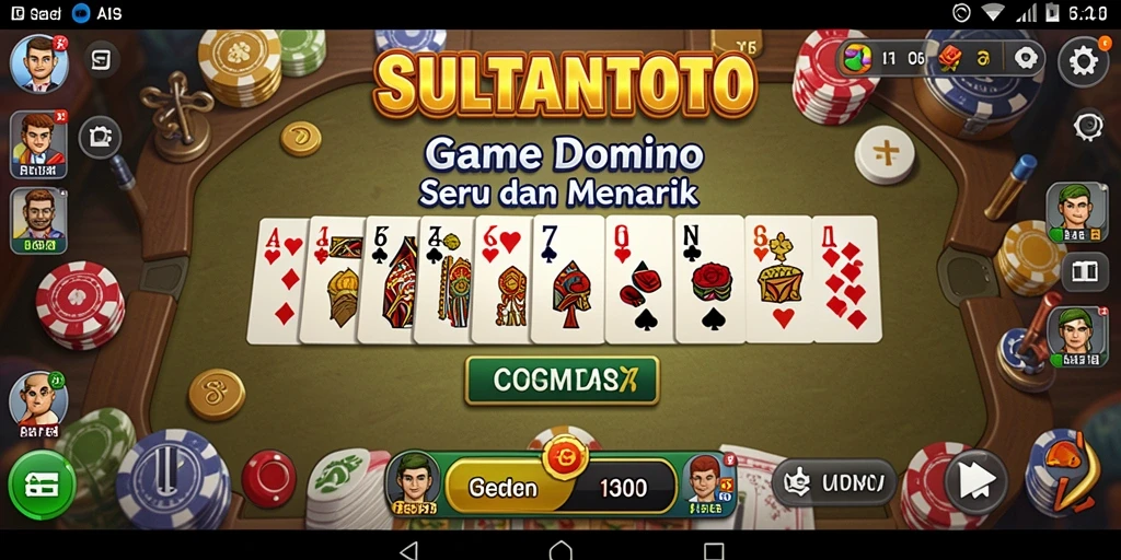 Tampilan screenshot memperlihatkan gameplay Domino yang seru.