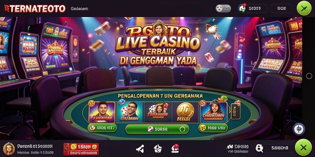 Tangkapan layar permainan Live Casino yang mengesankan di TERNATETOTO.