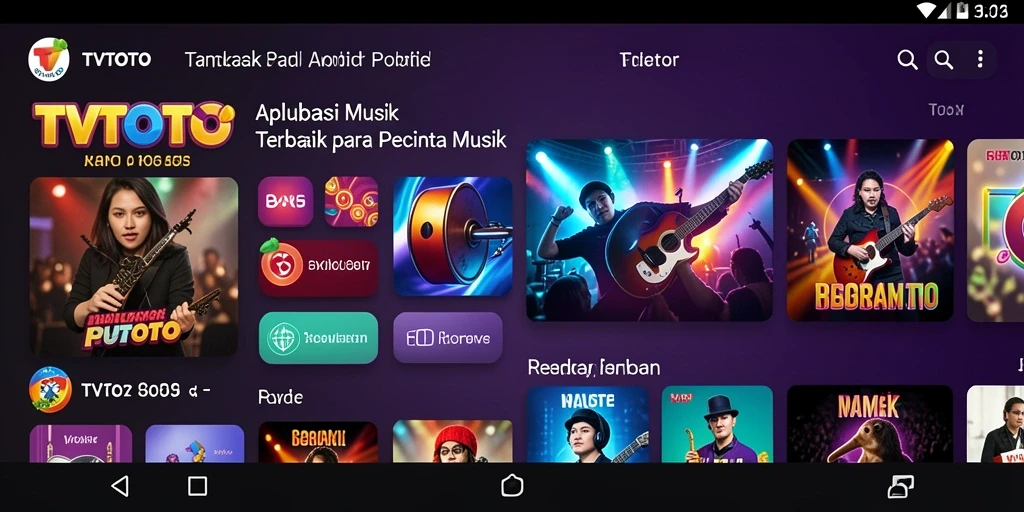 Tampilan gameplay musik yang interaktif dan menarik dalam TVTOTO.