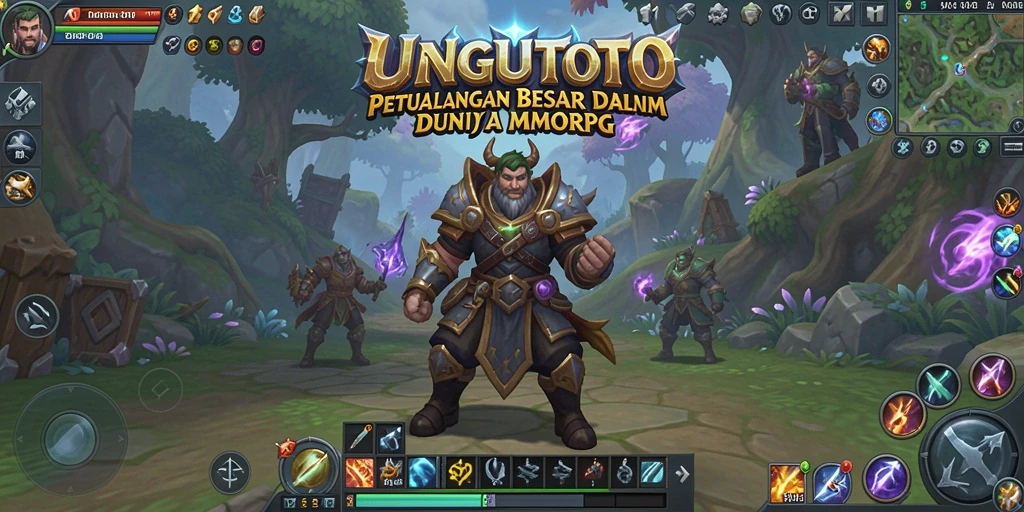 Tampilan epik dari gameplay UNGUTOTO di dunia fantastis.